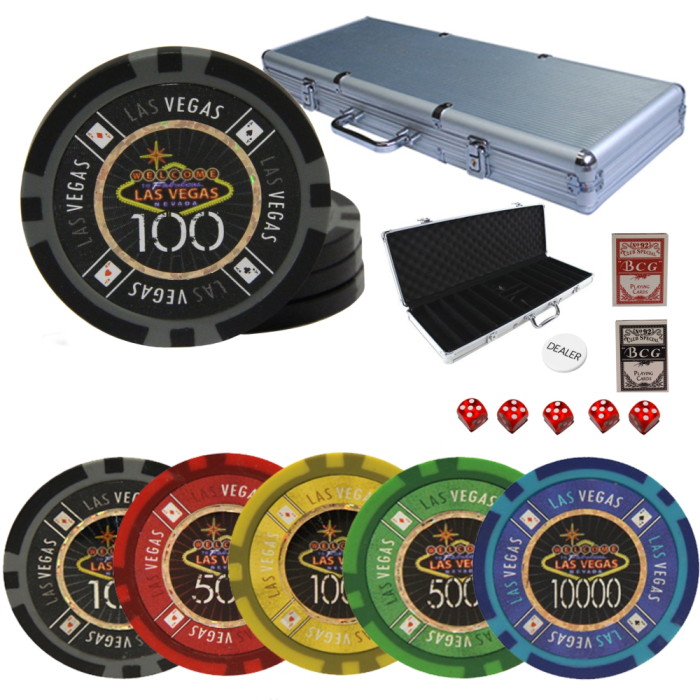 Las Vegas Tournament Poker Chip Set - 500pc