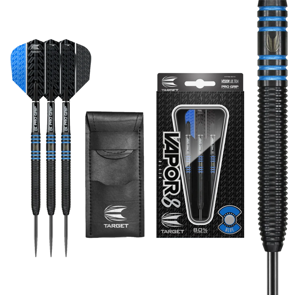 Vapor8 Blue 80% Tungsten - Steel Tip Dart Set - 24g