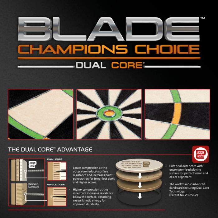 Winmau Blade Dual Core Champions Choice Dartboard - Image 3