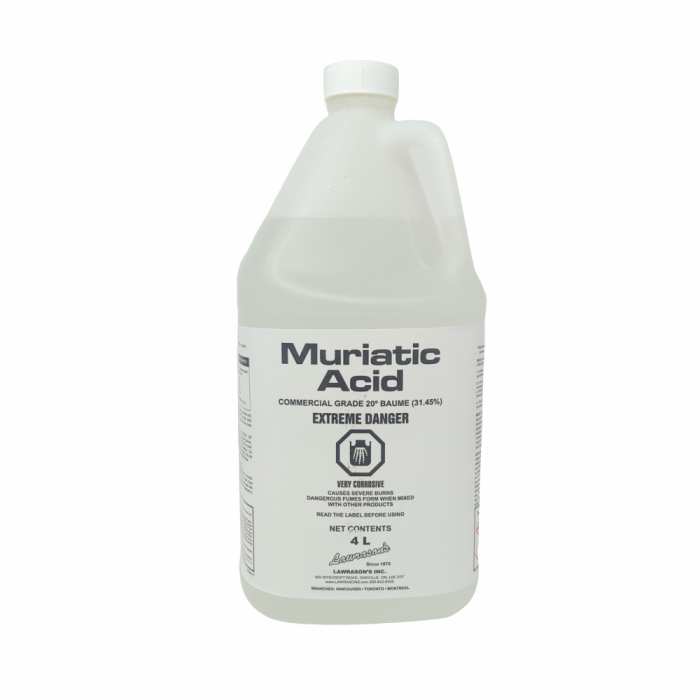 Muriatic Acid - Commercial Grade 20° Baume - 4L (In-Store Pickup Only)