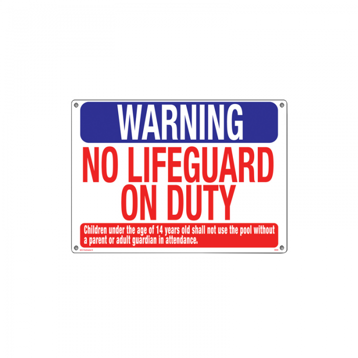 Warning: No Lifeguard on Duty Sign