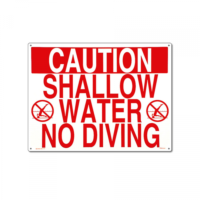 Caution: Shallow Water Sign