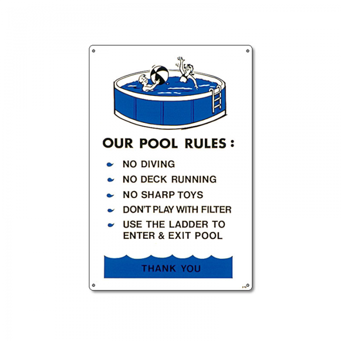 Our Pool Rules Sign