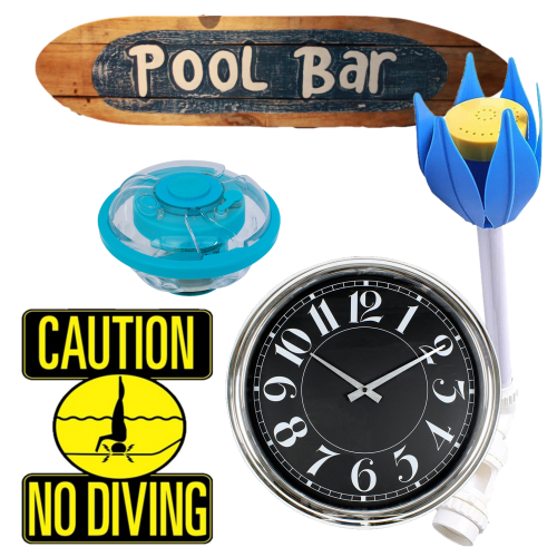 Outdoor Pool Signs & Décor