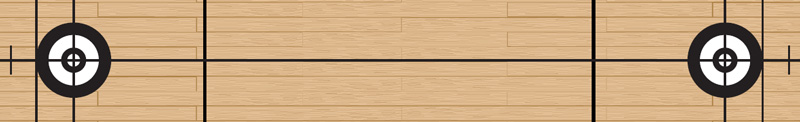 Custom Shuffleboard Playfield: Curling (B/W)