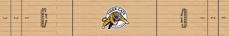 Custom Shuffleboard Playfield: Hamilton Tiger-Cats