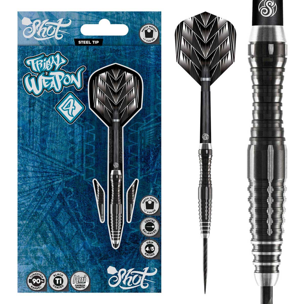 Tribal Weapon Four Series 90% Tungsten - Steel Tip Dart Set
