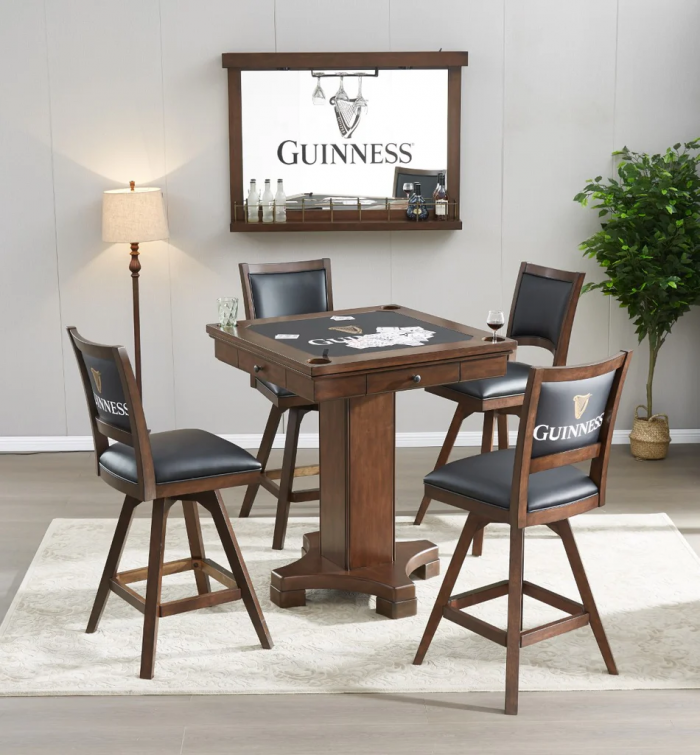 Guinness 42" High-Top Pub & Game Table - Warm Walnut Finish - Image 3