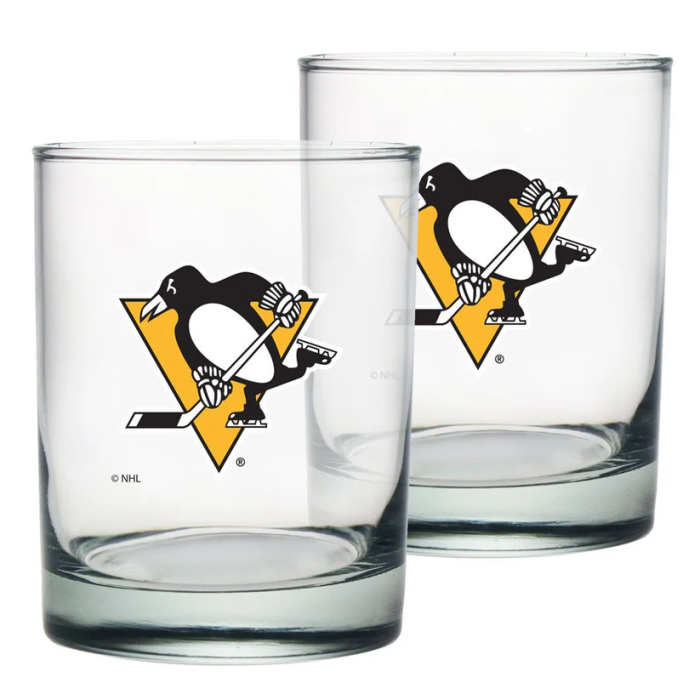 NHL Pittsburgh Penguins 13.5oz Rocks Glass Set