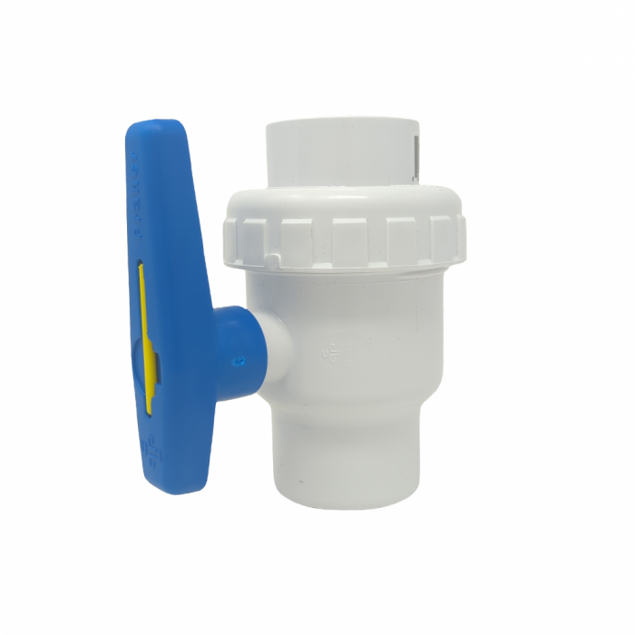 1-1/2" Praher Single Union Ball Valve - SLIP x SLIP