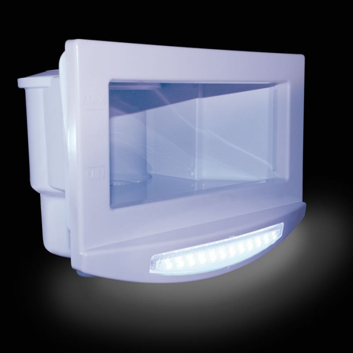 ACM197G Grey Widemouth Faceplate with White LED - Image 2