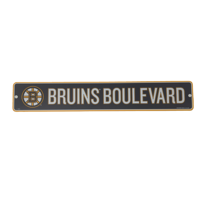NHL Boston Bruins 4" x 23" Street Sign