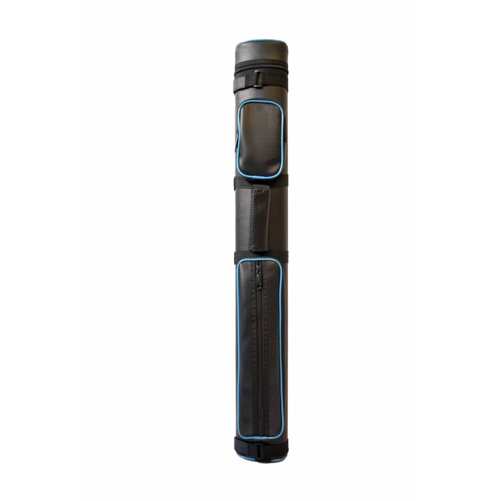 Oval & Trim Hard Cue Case - Blue Trim 2Bx2S - Image 2