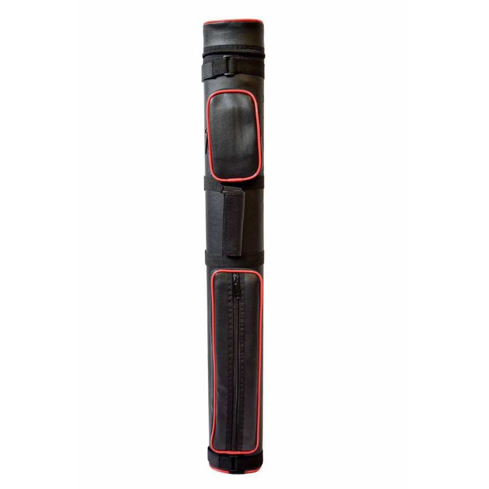 Oval & Trim Hard Cue Case - Red Trim 2Bx2S - Image 2