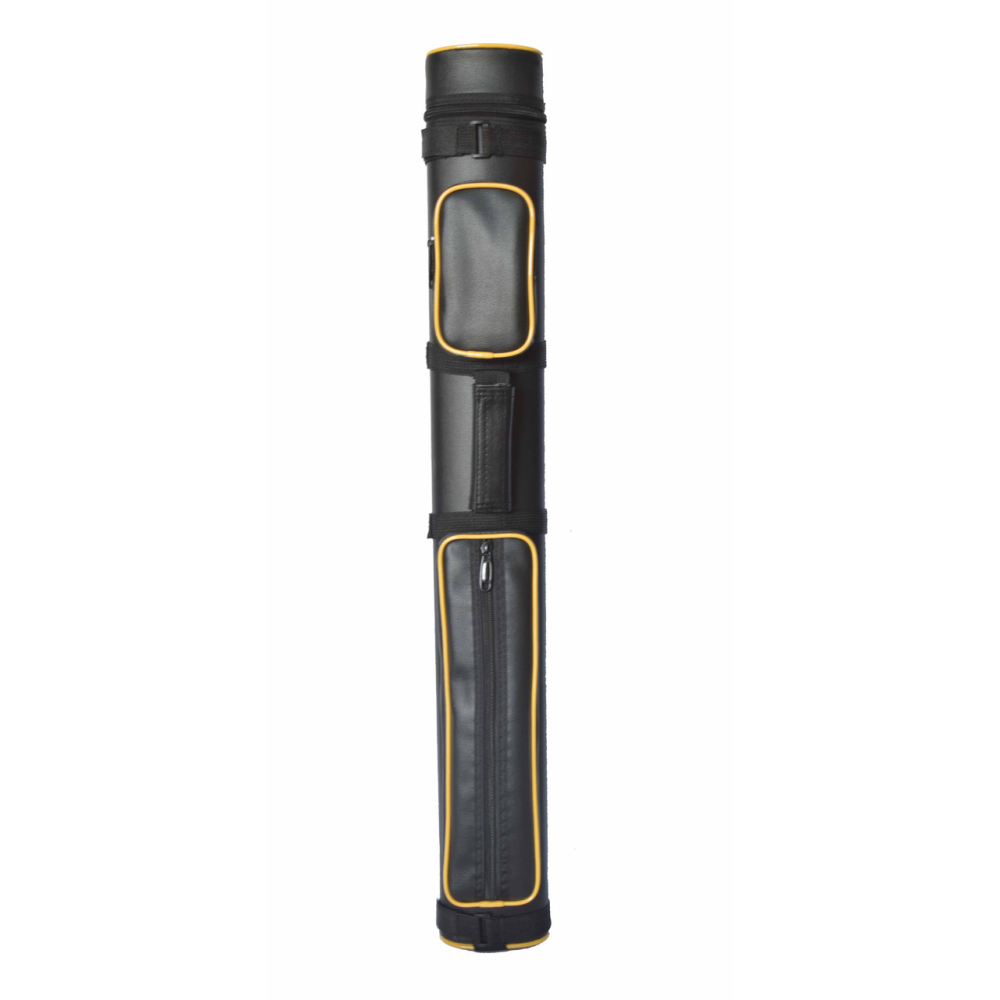 Oval & Trim Hard Cue Case - Yellow Trim 2Bx2S - Image 2