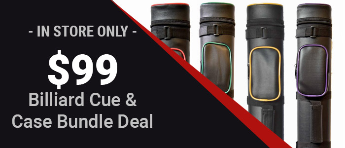 $99 Billiard Cue & Case Bundle Deal