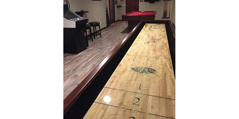 York Shuffleboard Table in Traditional Mahogany Finish