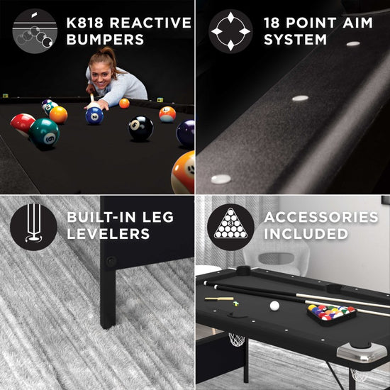 True Shot 6' Folding Billiard Table (In-Store Pickup Only) - Image 11