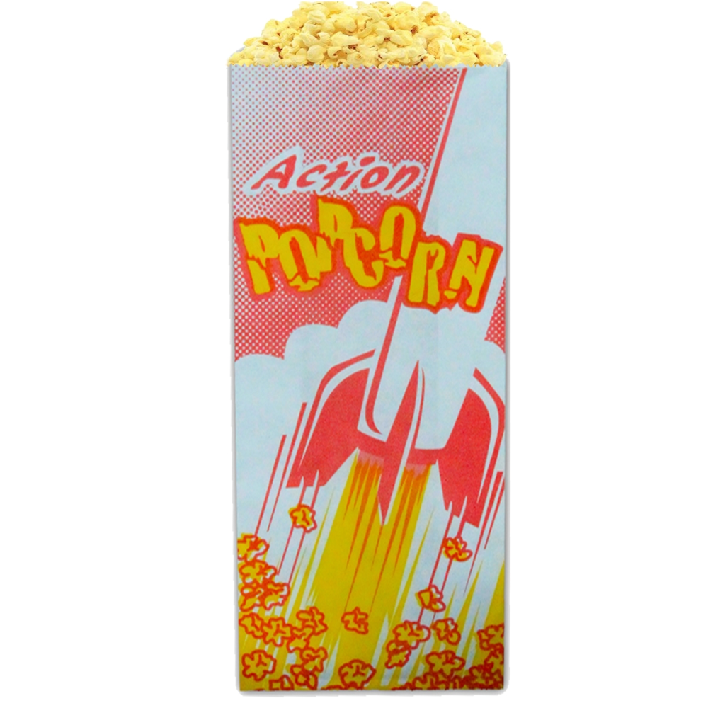 Popcorn Bags 1oz w/ Tapered Bottom - 100pk