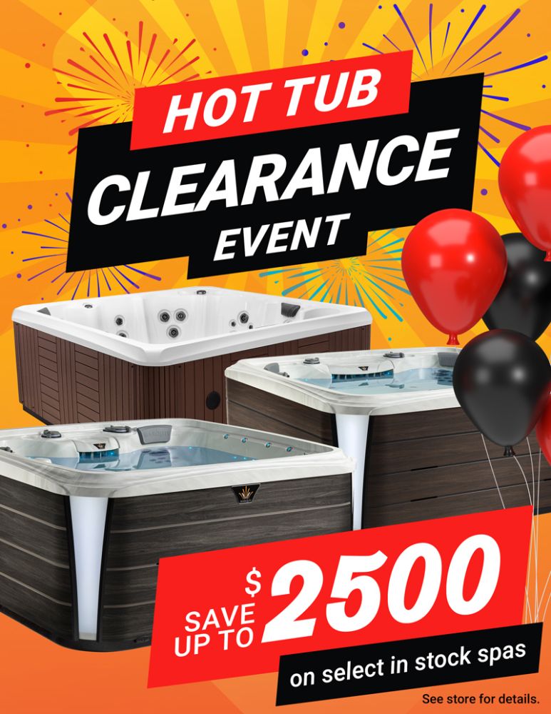 Hot Tub Clearance Event Poster