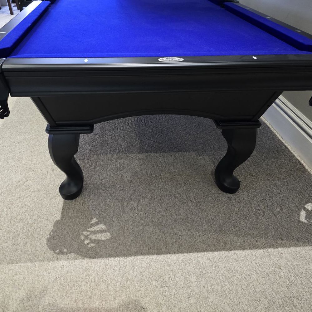 Americana 4'x 8' Olhausen Billiard Table - Matte Black Lacquer on Tulipwood - Display Model