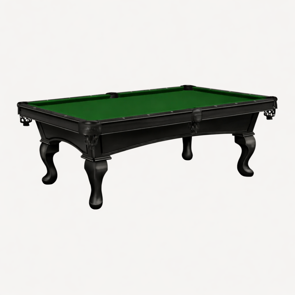 Americana 4'x 8' Olhausen Billiard Table - Matte Black Lacquer on Tulipwood - Display Model - Image 4