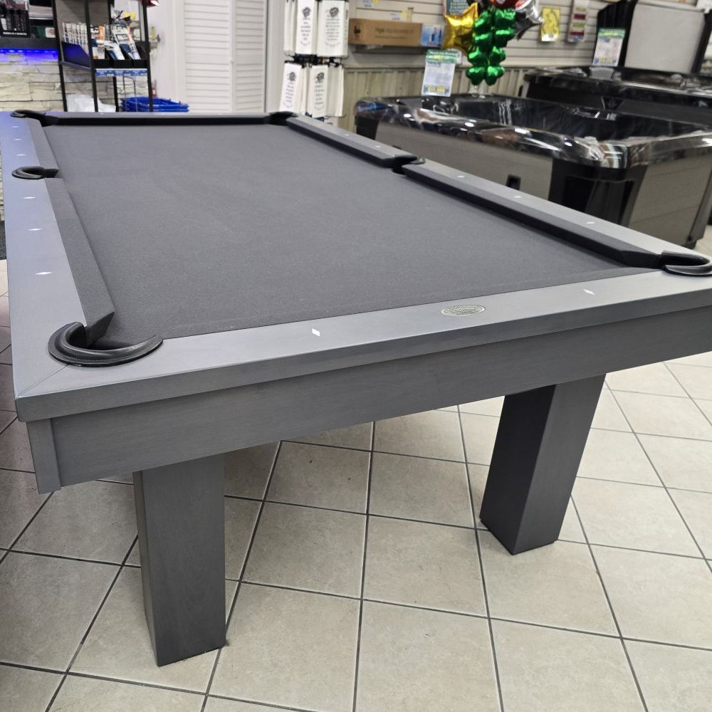 West End 4'x 8' Olhausen Billiard Table with Drawer - Matte Smoke on Maple - Display Model